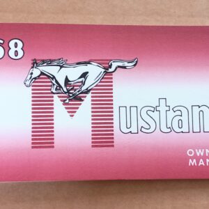 1968 Mustang Owners Manual