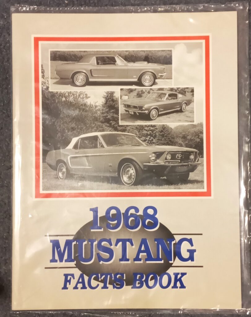 Ford Mustang Illustrated Facts Book 1968