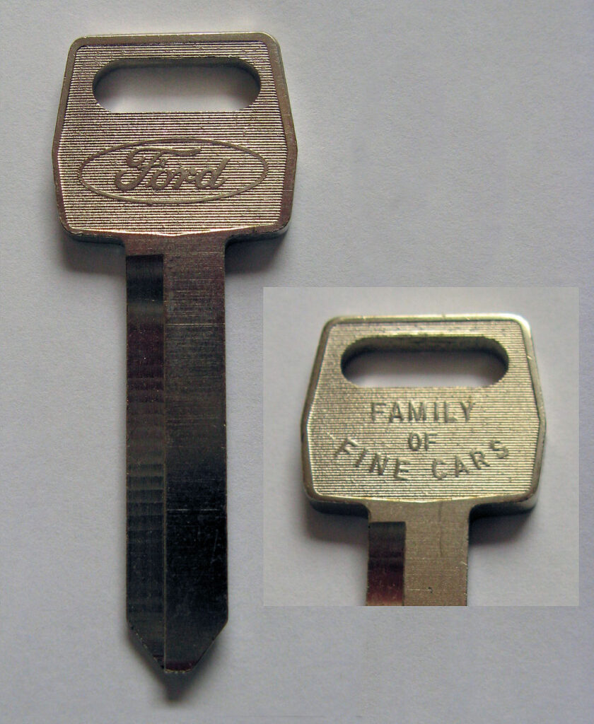 Ford Mustang Ignition key blank 1967 - 1993