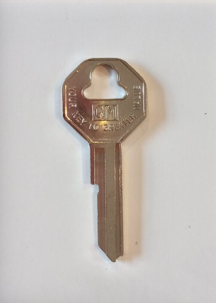 GM Ignition / door key blank 1935 - 1966