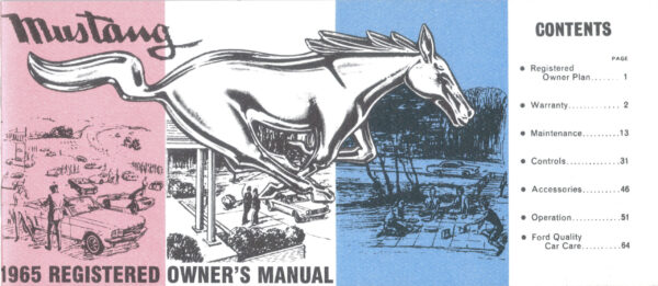 1964 Mustang Owners Manual