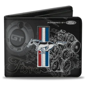 Leather style wallet GT Blueprint Mustang
