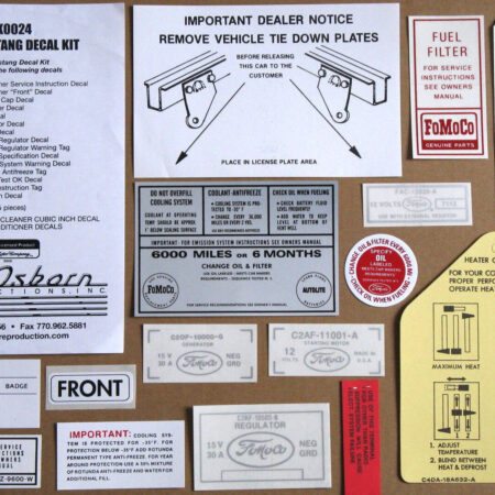 1964½ Mustang Decal Kit