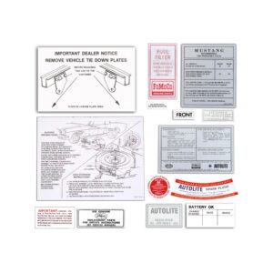 1965 Mustang Decal Kit