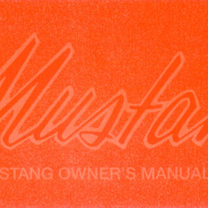 1973 Mustang Owners Manual