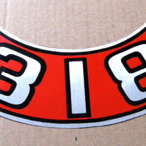 Aftermarket Mopar 318 Air Cleaner Decal