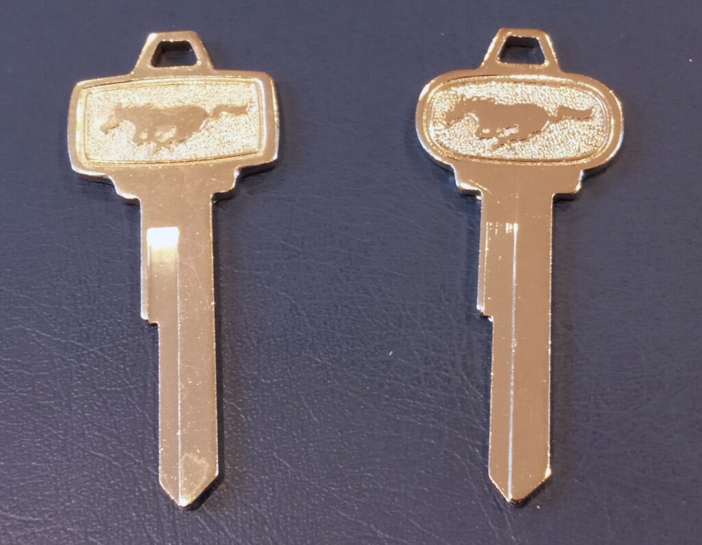 Ford Mustang Ignition & Trunk Pony key blank set 1965 1966